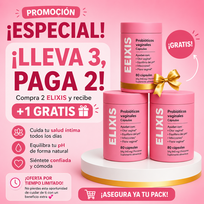 Cápsulas Probióticas Vaginales Elixis (Edición limitada)