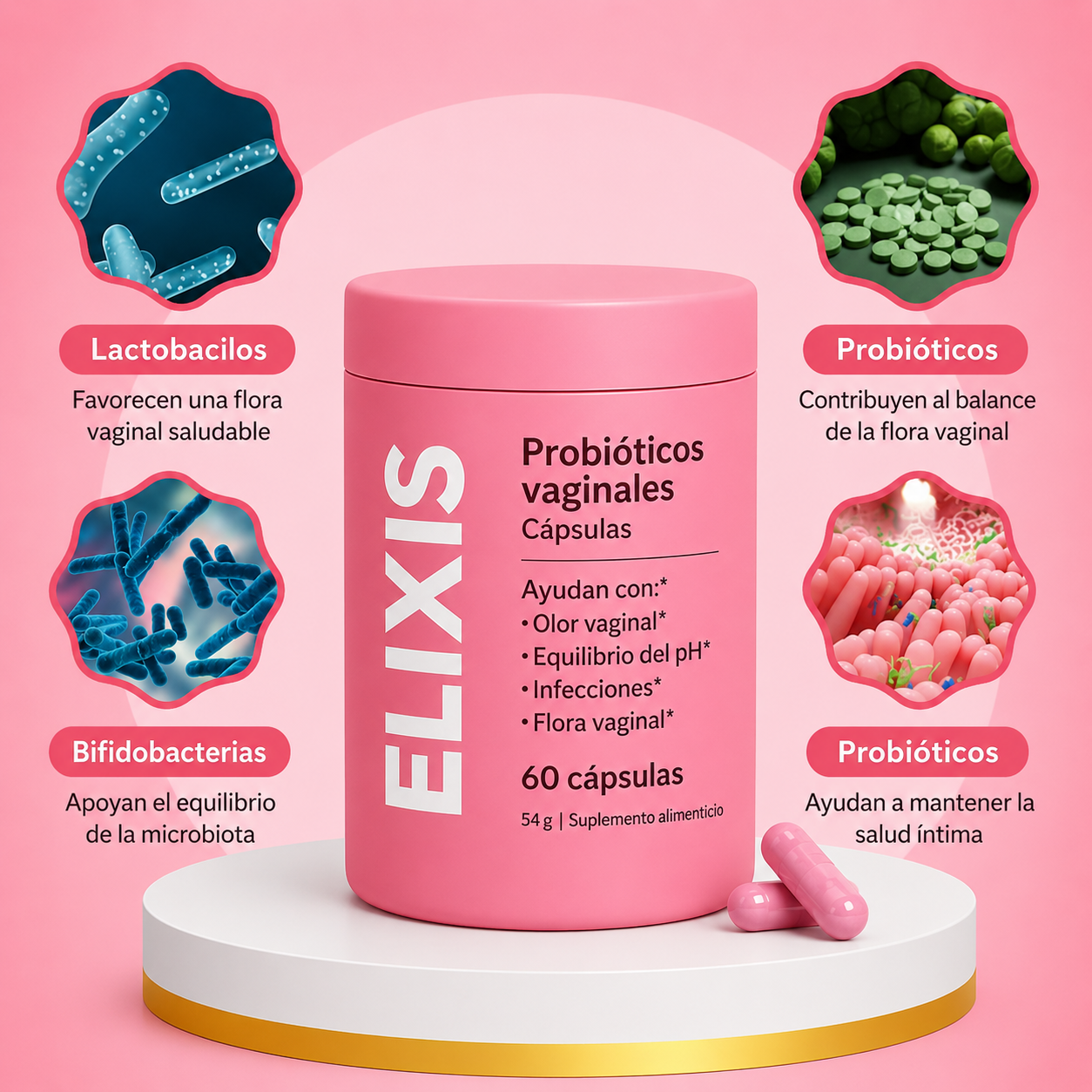 Cápsulas Probióticas Vaginales Elixis (Edición limitada)
