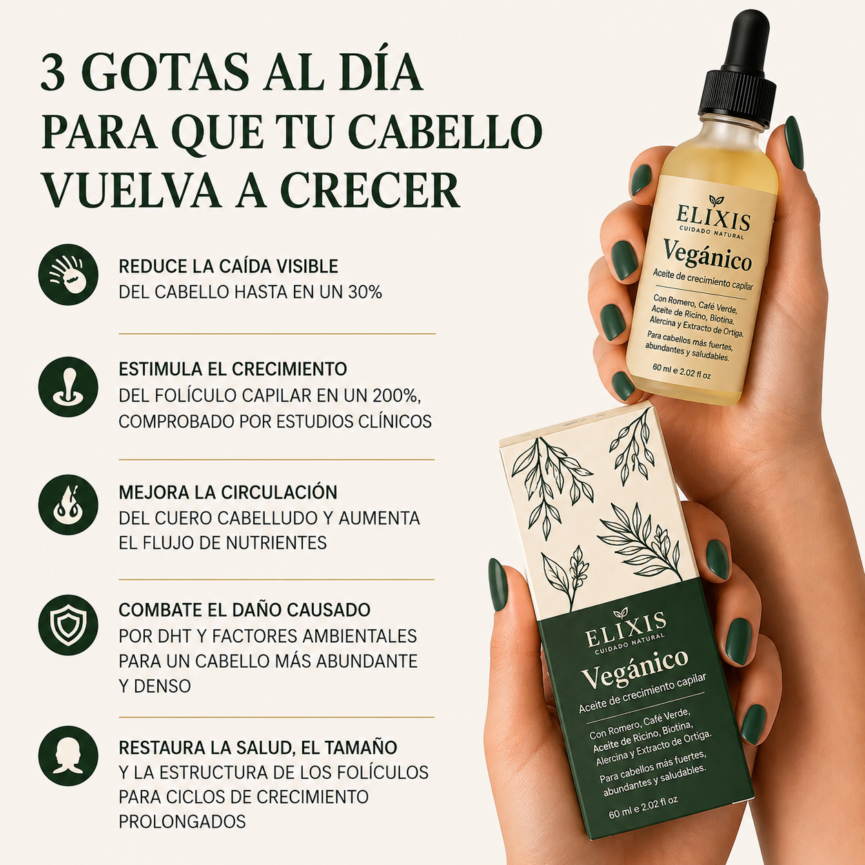 Tratamiento para el crecimiento del cabello con aceite natural (Edición limitada)